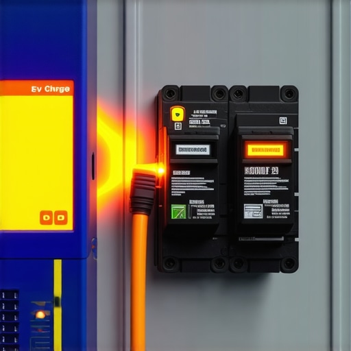 Using Thermal Imaging to Check EV Charger Breaker Heat Thermal camera view of an electrical panel showing a hot breaker for an EV charging circuit.