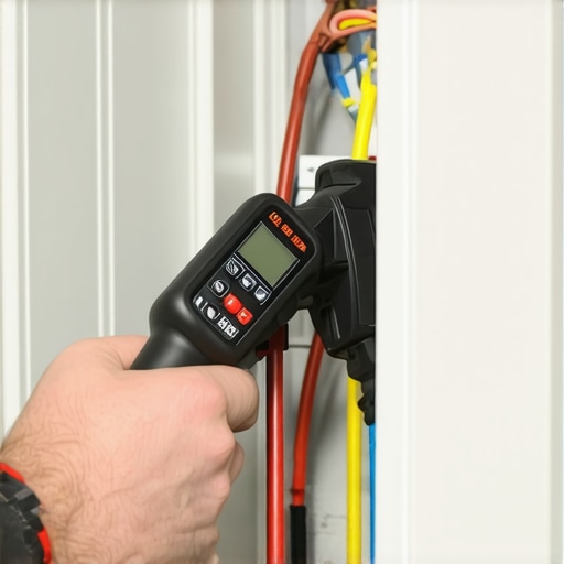 Electrician tightening EV charger terminals to exact manufacturer specifications using a digital torque wrench.