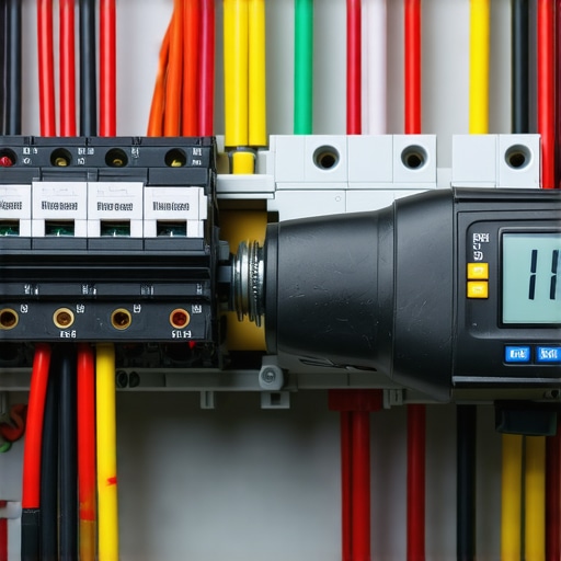 An electrician using a precision torque wrench to secure EV charger breaker connections.
