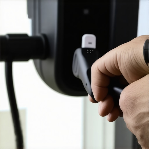 Electrician tightening EV charger lugs to prevent humming