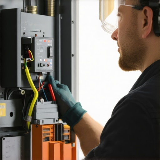 Professional electrician installing a new utility meter for an EV service upgrade
