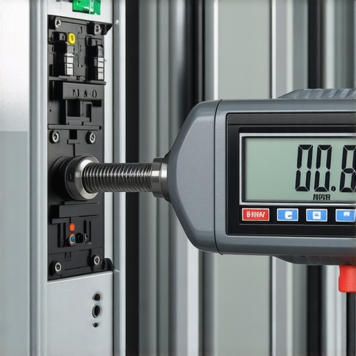 An electrician using a calibrated torque wrench to secure wires in an EV-ready electrical panel.
