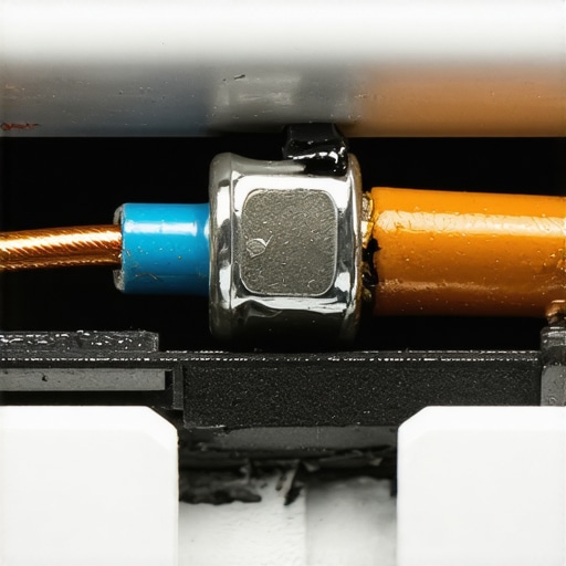 Close-up of a melted electrical wire nut caused by EV charging heat build-up